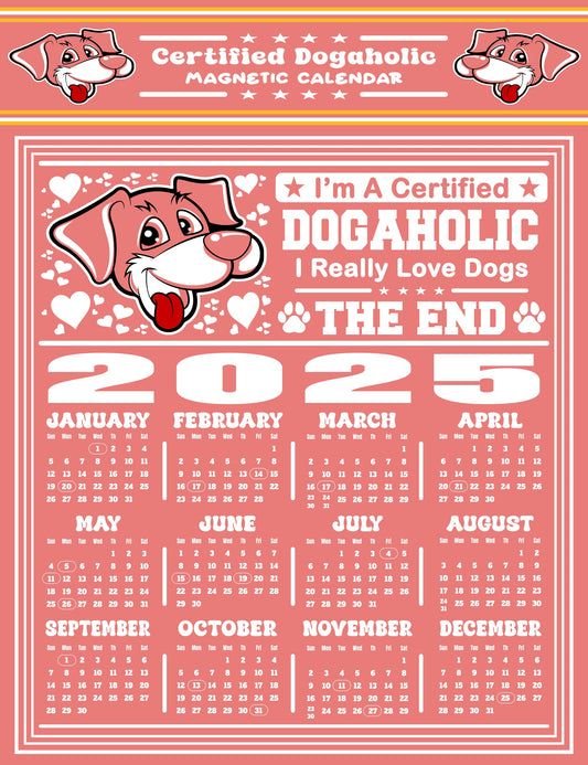 Certified Dogaholic Magnetic Calendar